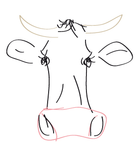 Zeichnung einer Kuh