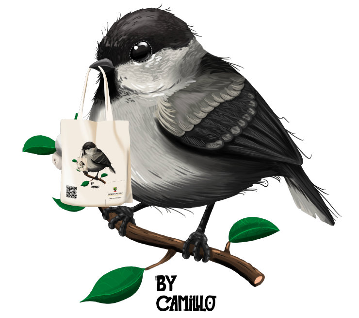 Camillo-Beutel mit Vogel