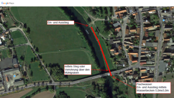Google Maps Satellitebild von der Sperrung