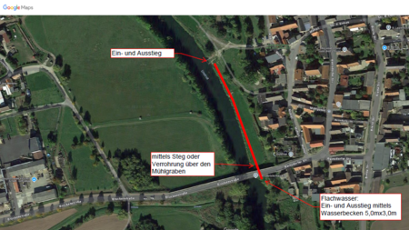 Google Maps Satellitebild von der Sperrung